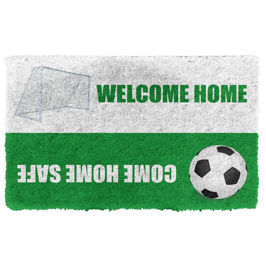 3D Football Welcome Home Custom Doormat