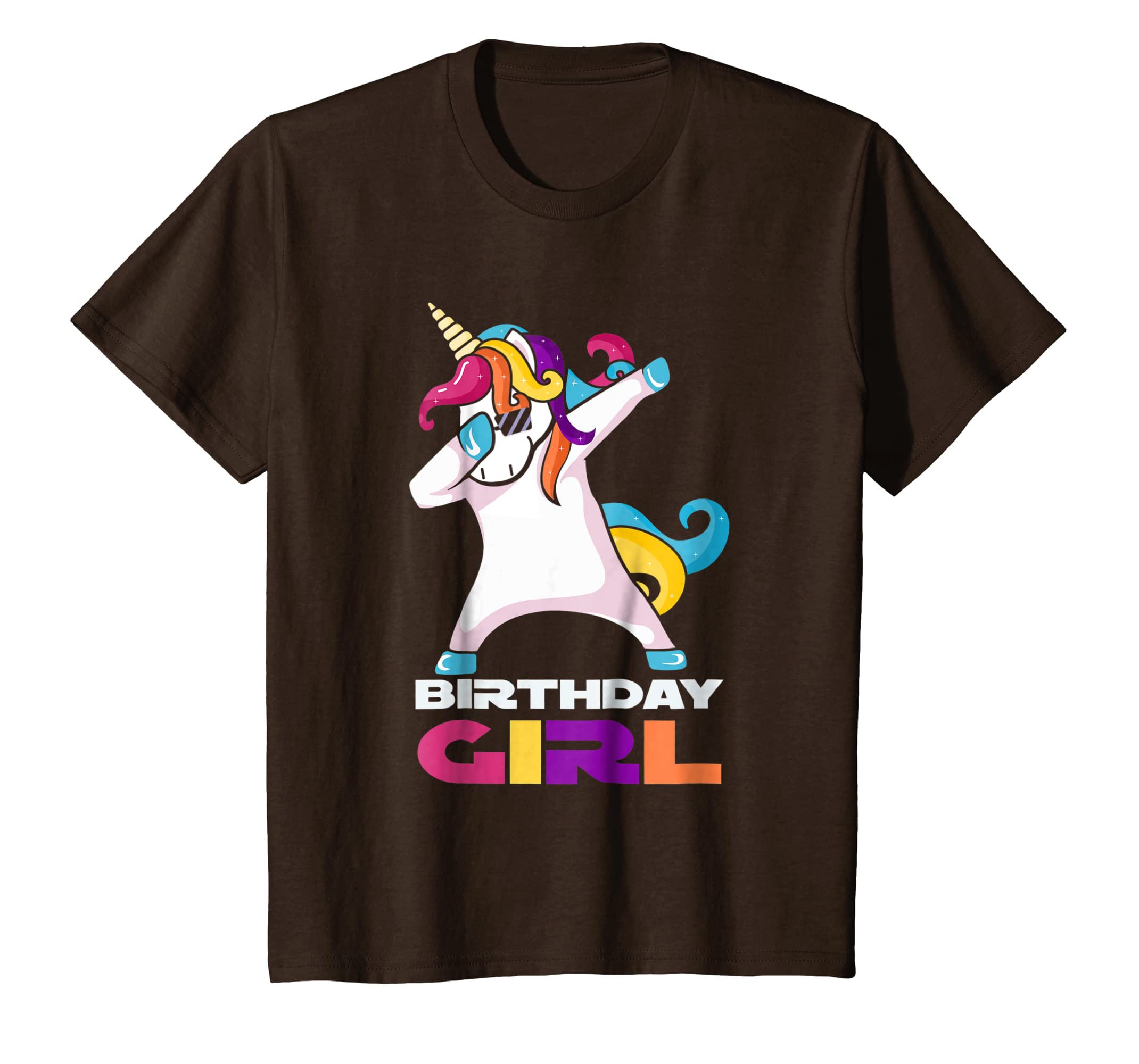 Birthday Girl Tshirt Dabbing Unicorn T Shirt Rainbow Squad