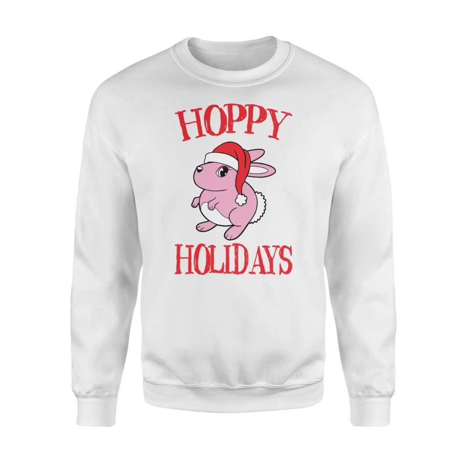 Christmas Hoppy Holidays Bunny Rabbit Sweatshirt