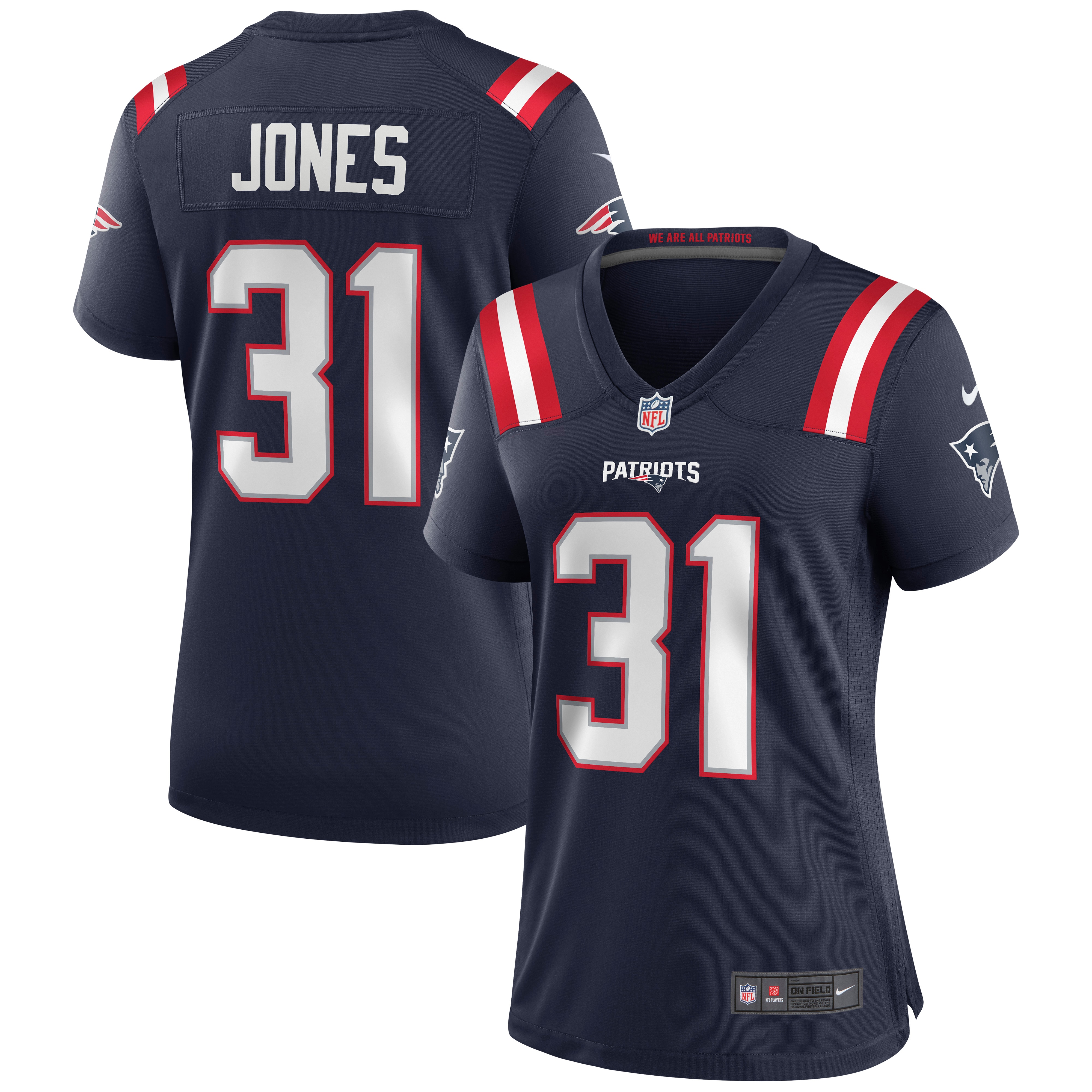 Women’s New England Patriots Jonathan Jones Navy Game Jersey