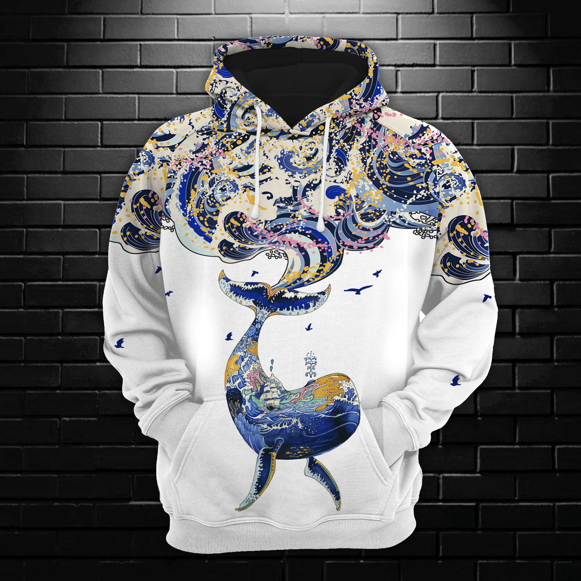 Whale White Nice 3D Printed Sublimation Hoodie Hooded Sweatshirt Comfy Soft And Warm For Men Women S To 5Xl Ctc22034634