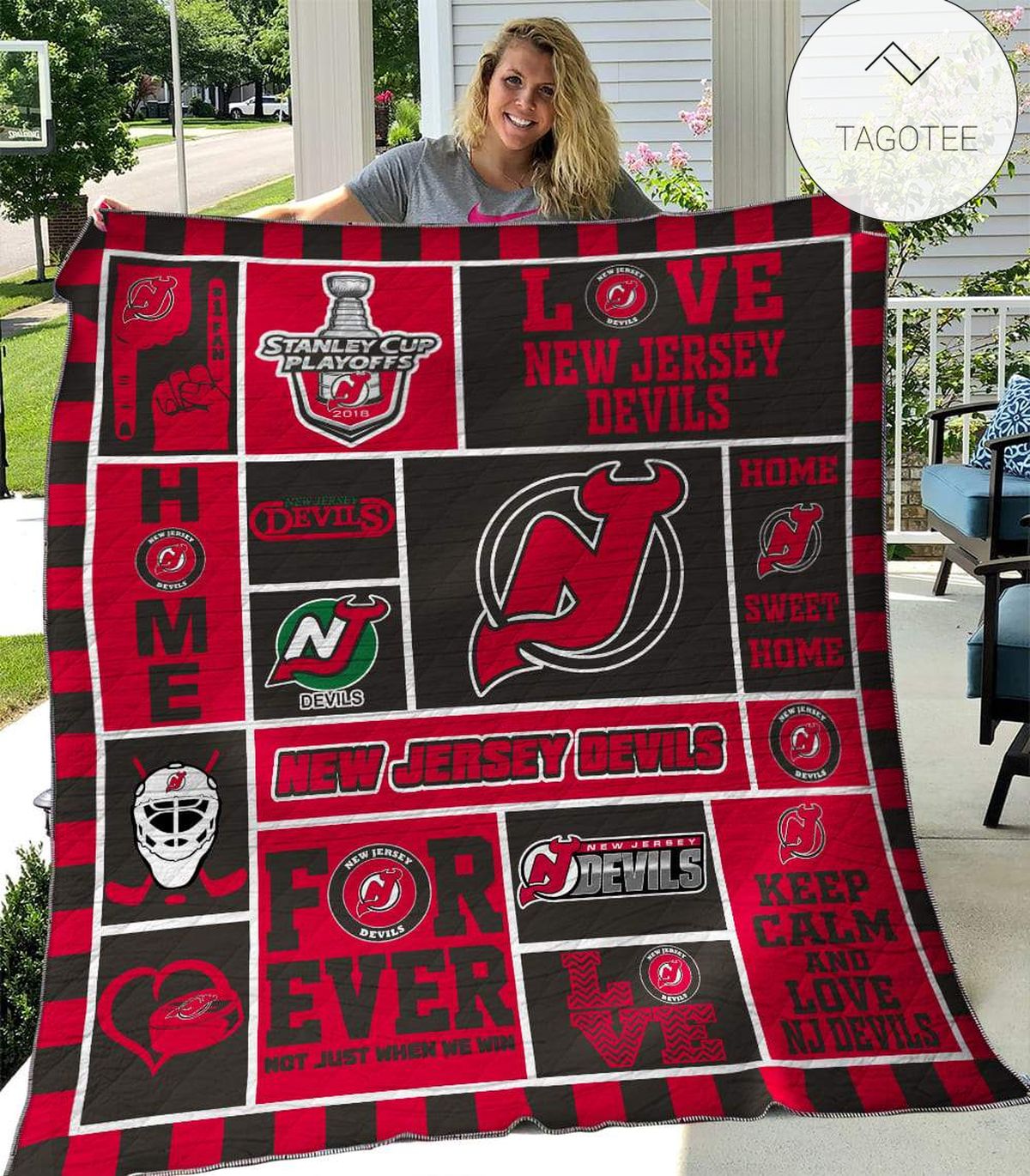 New Jersey Devils 3D Full Printing Quilt V2