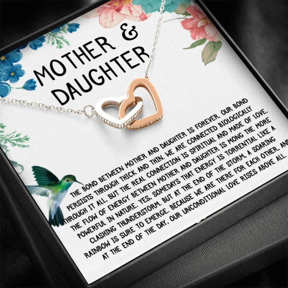 Mother & Daughter Hummingbird Edition – Mother Two Hearts Necklace 0921