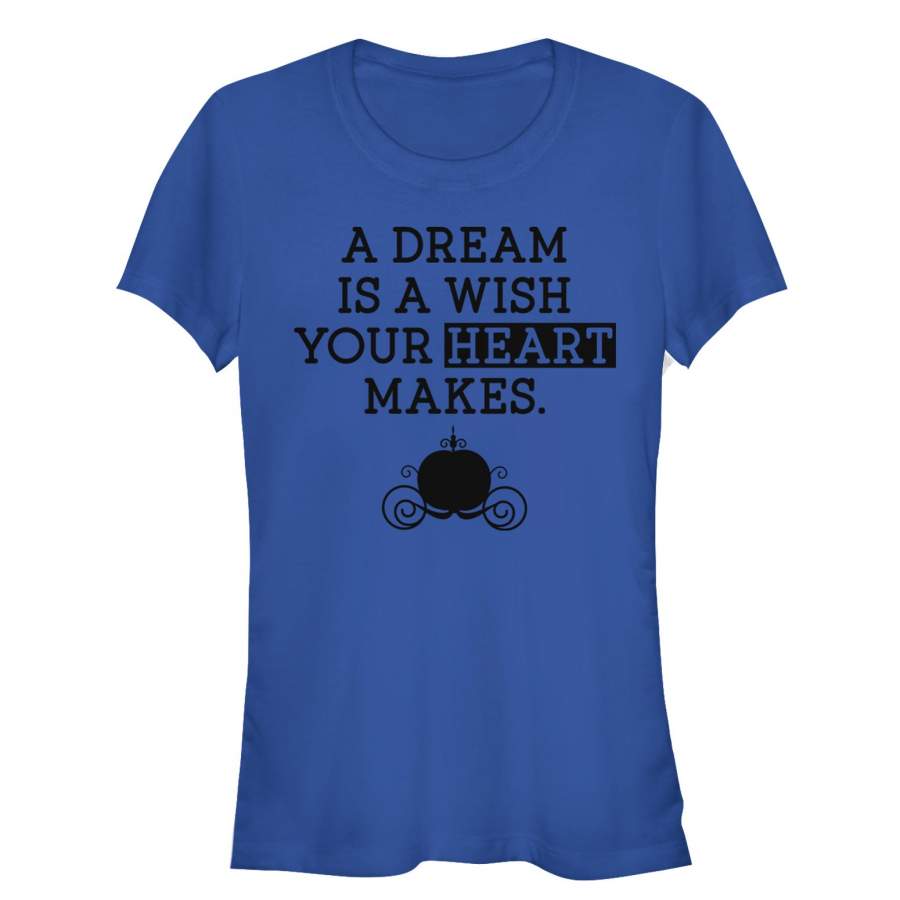 Cinderella Junior’s A Dream Is a Wish Your Heart Makes  T Shirt