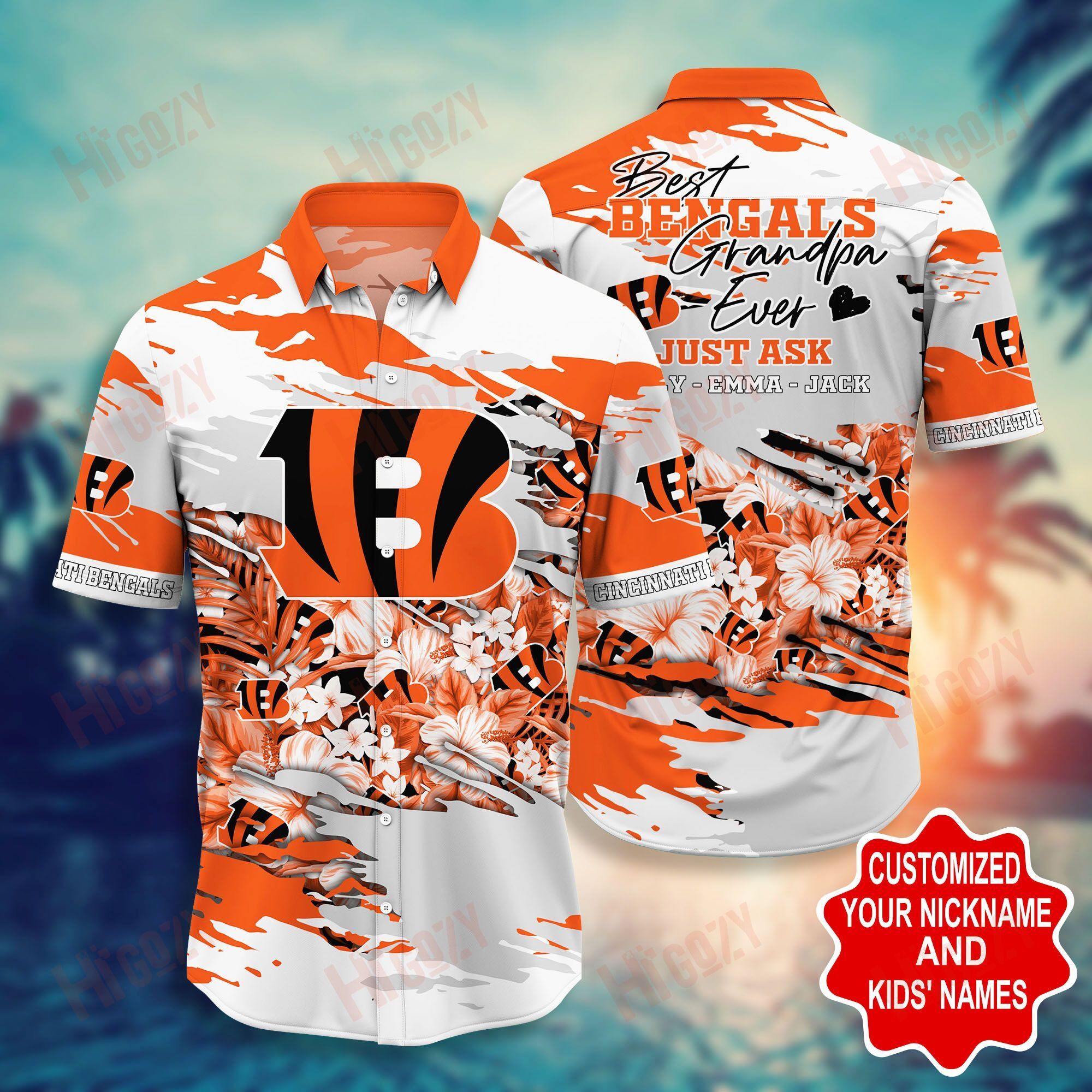 Cincinnati Bengals Hawaiian Shirt Short Style Hot Trending Summer Ha3735