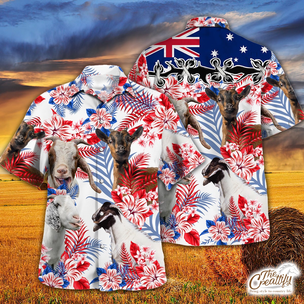 Goat Australia Flag Hawaii Shirt Ha81962