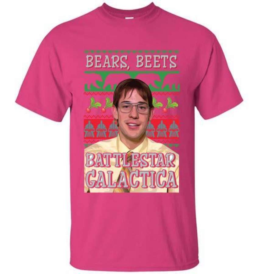 Bears Beets Battlestar Galactica Ugly Christmas T-Shirt