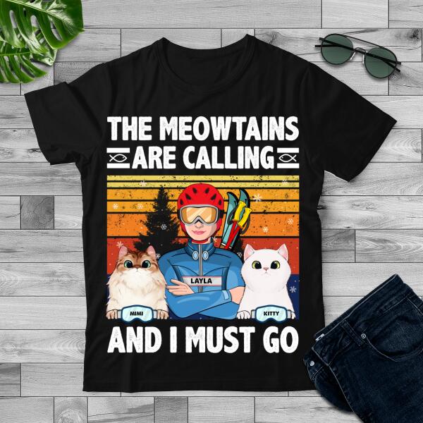 Personalized The Meowtains Are Calling T-Shirt