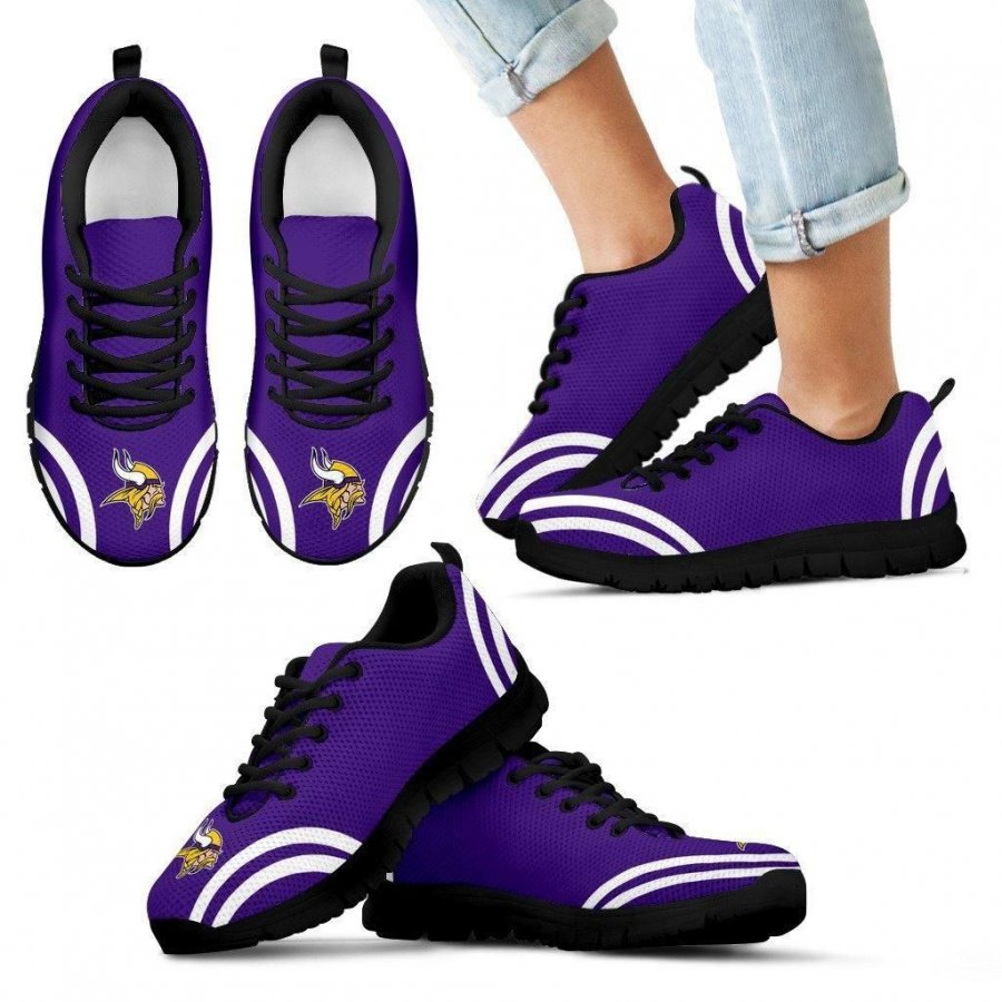 Lovely Curves Stunning Logo Icon Minnesota Vikings Sneakers #810