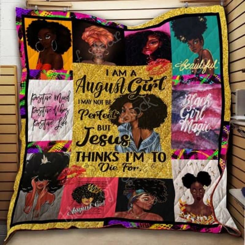 August Girl – Black Queen Quilt THH768 Block Of Gear™