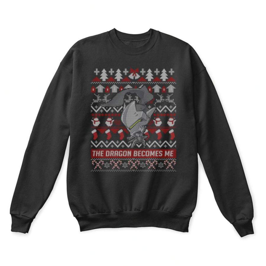 The Dragon Becomes Me Genji Overwatch Christmas Ugly Sweaters