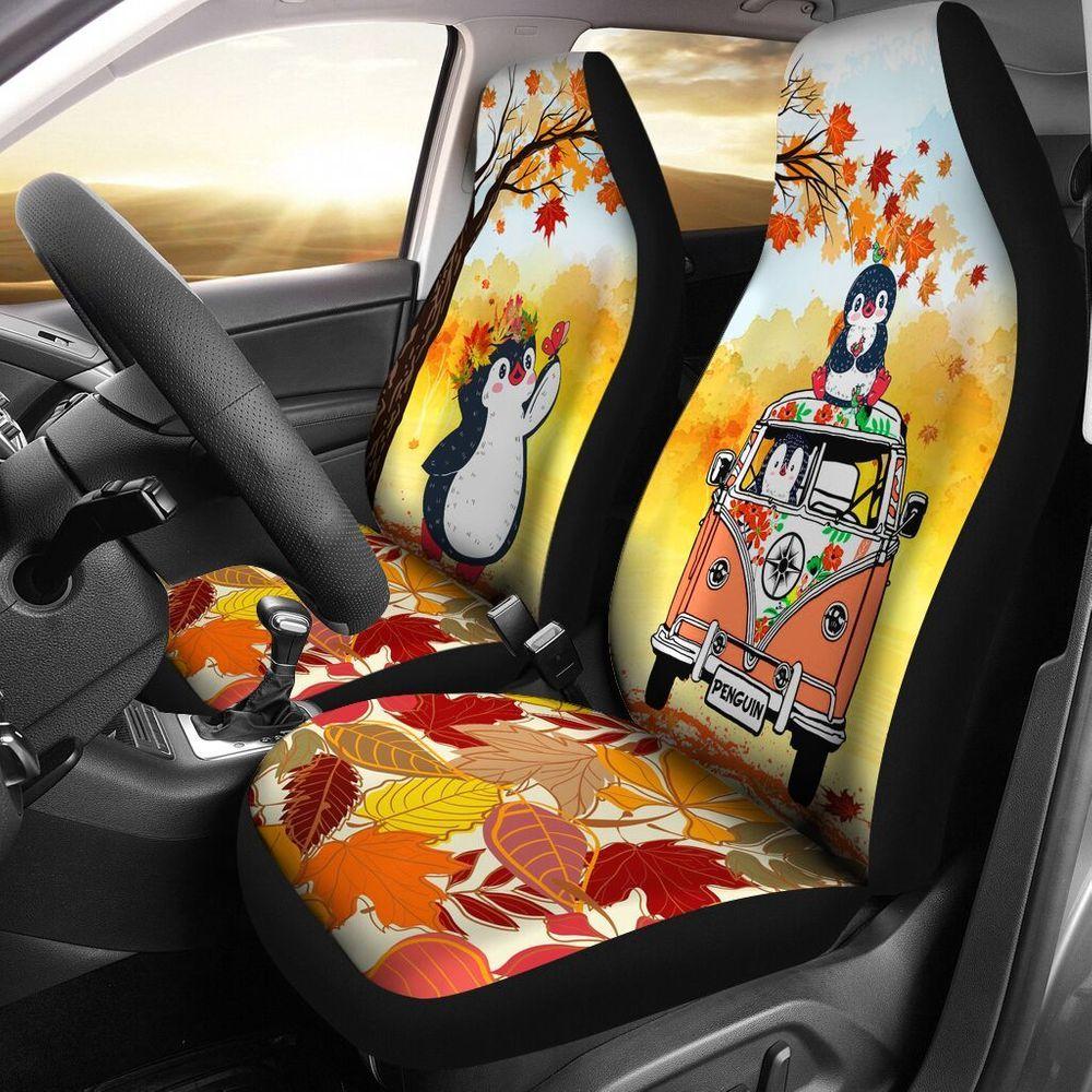 FUN CAR DECOR PENGUIN MAPLE LEAF CAR SEAT COVERS