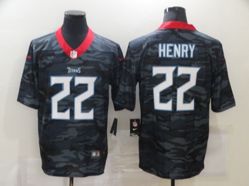 Tennessee Titans Derrick Henry #22 NFL 2020 Camo Black Jersey