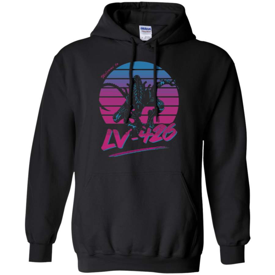 AGR Welcome To Aliens LV426 Xenomorph Retro Style Hoodie