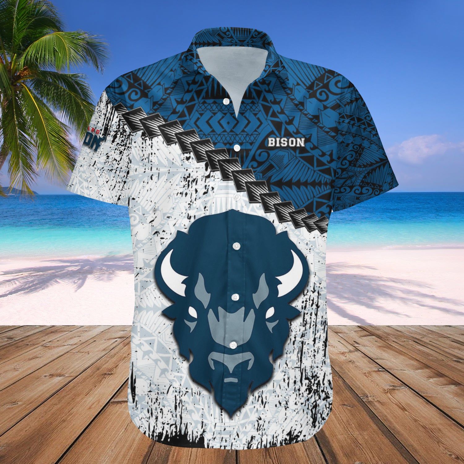 Howard Bison Hawaii Shirt Grunge Polynesian Tattoo – NCAA