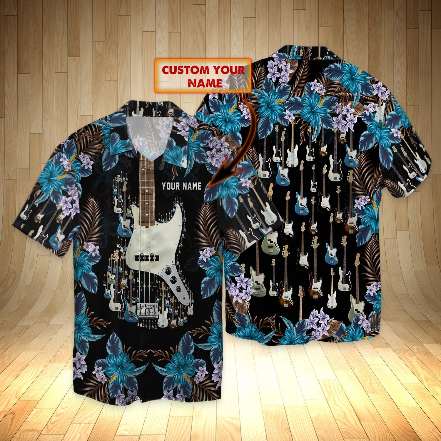 Guitar Personalized Name Hawaii Shirt 290621 Ha55133