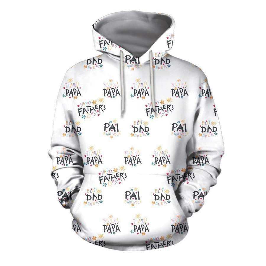 3D All Over PAI AMO VOCÊ Hoodie