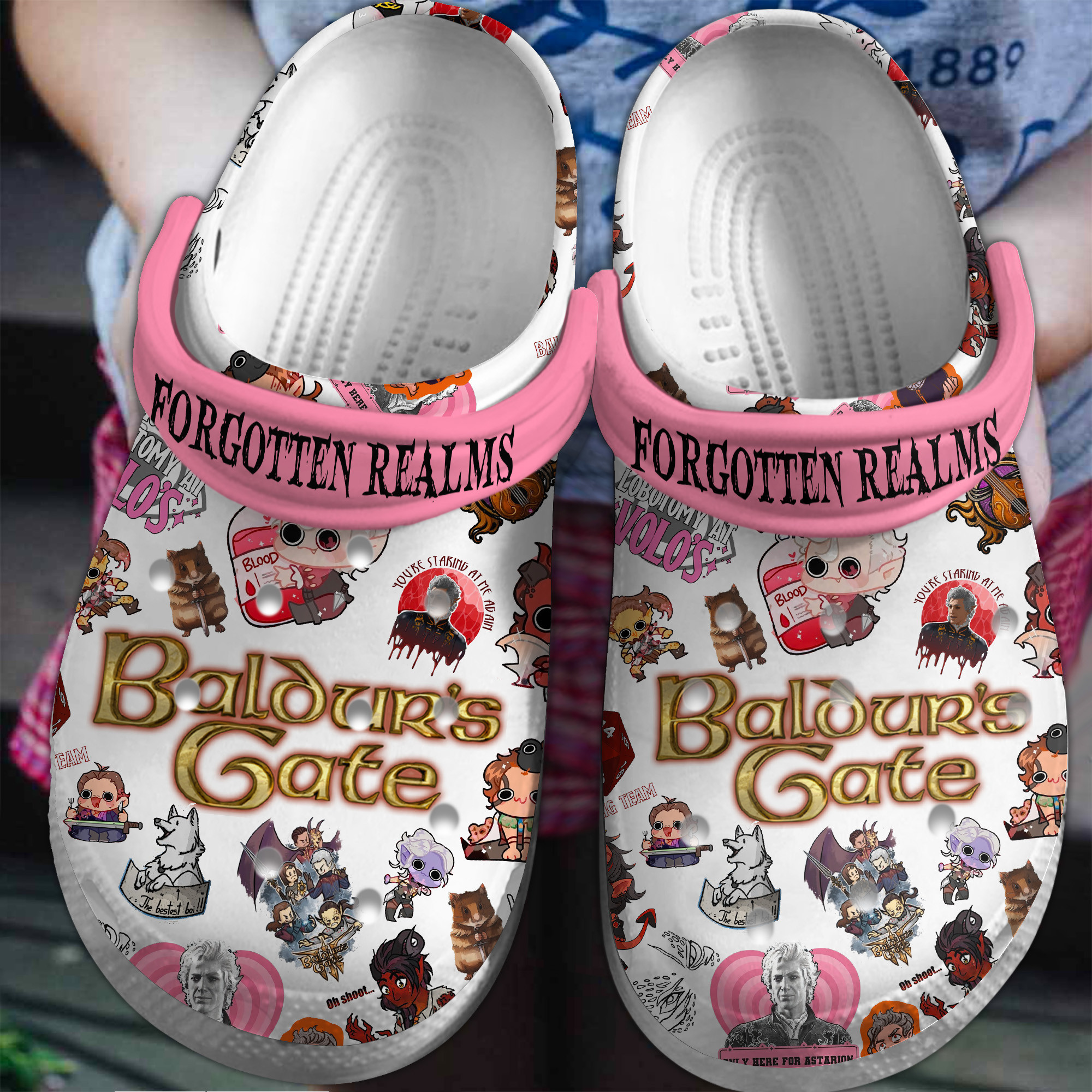 Baldur’s Gate Movie Crocs Crocband Clogs Shoes Comfortable For Men Women and Kids