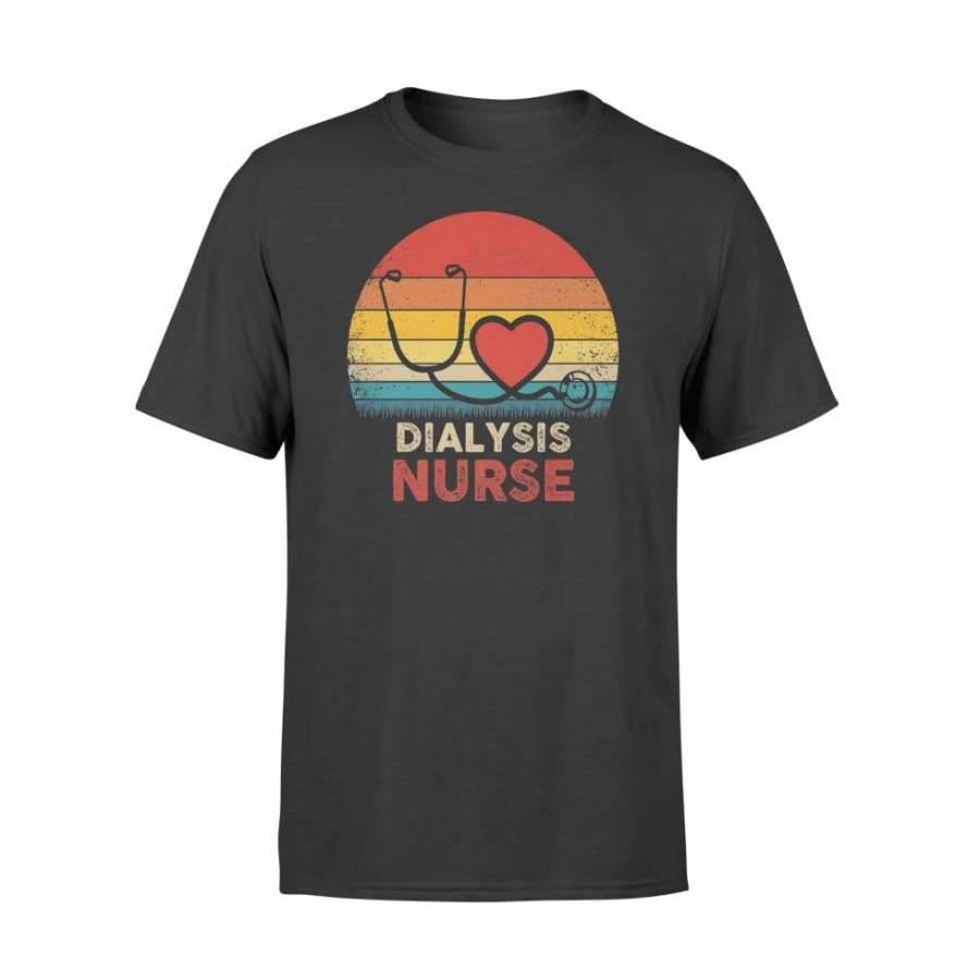 Dialysis Nurse  Vintage Heart Stethoscope – Standard T-shirt