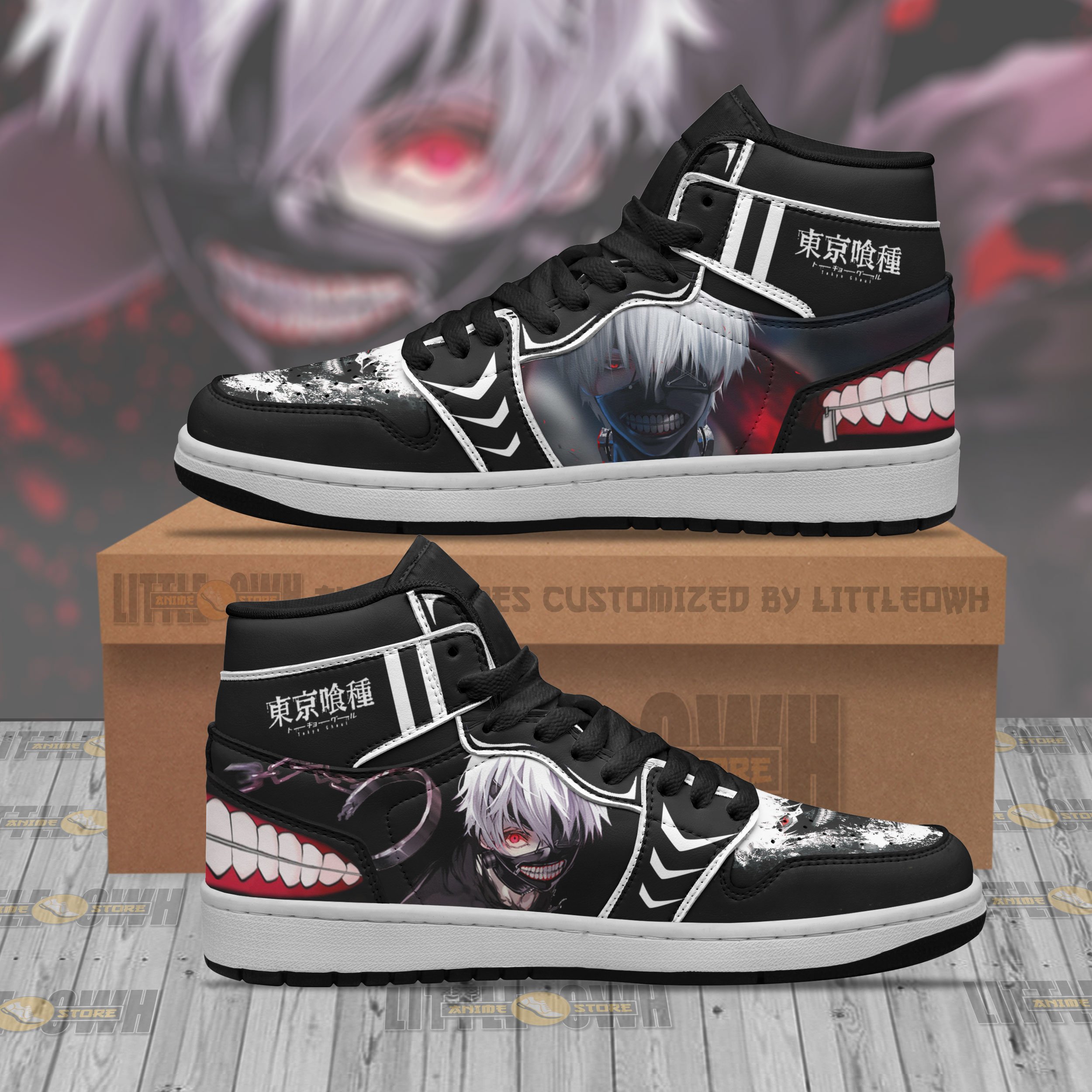 Kaneki Ken Custom Jd Sneakers Tokyo Ghoul Anime Shoes