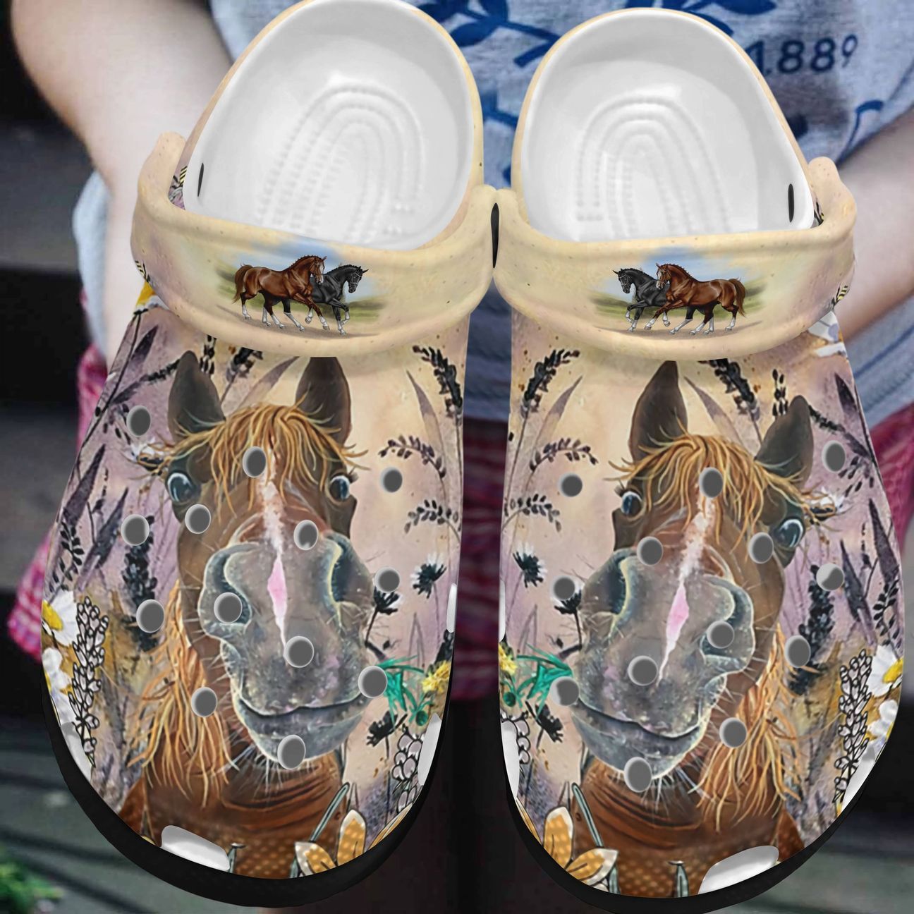 Horse Personalized Clog, Custom Name, Text, Color, Number Fashion Style For Women, Men, Kid, Print 3D Lovely Horse