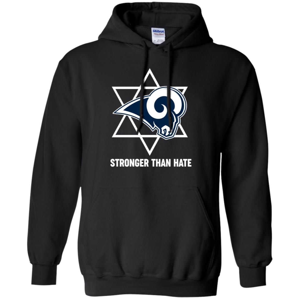 Buy Los Angeles Rams With Pittsburgh Stronger Than Hate Hoodies