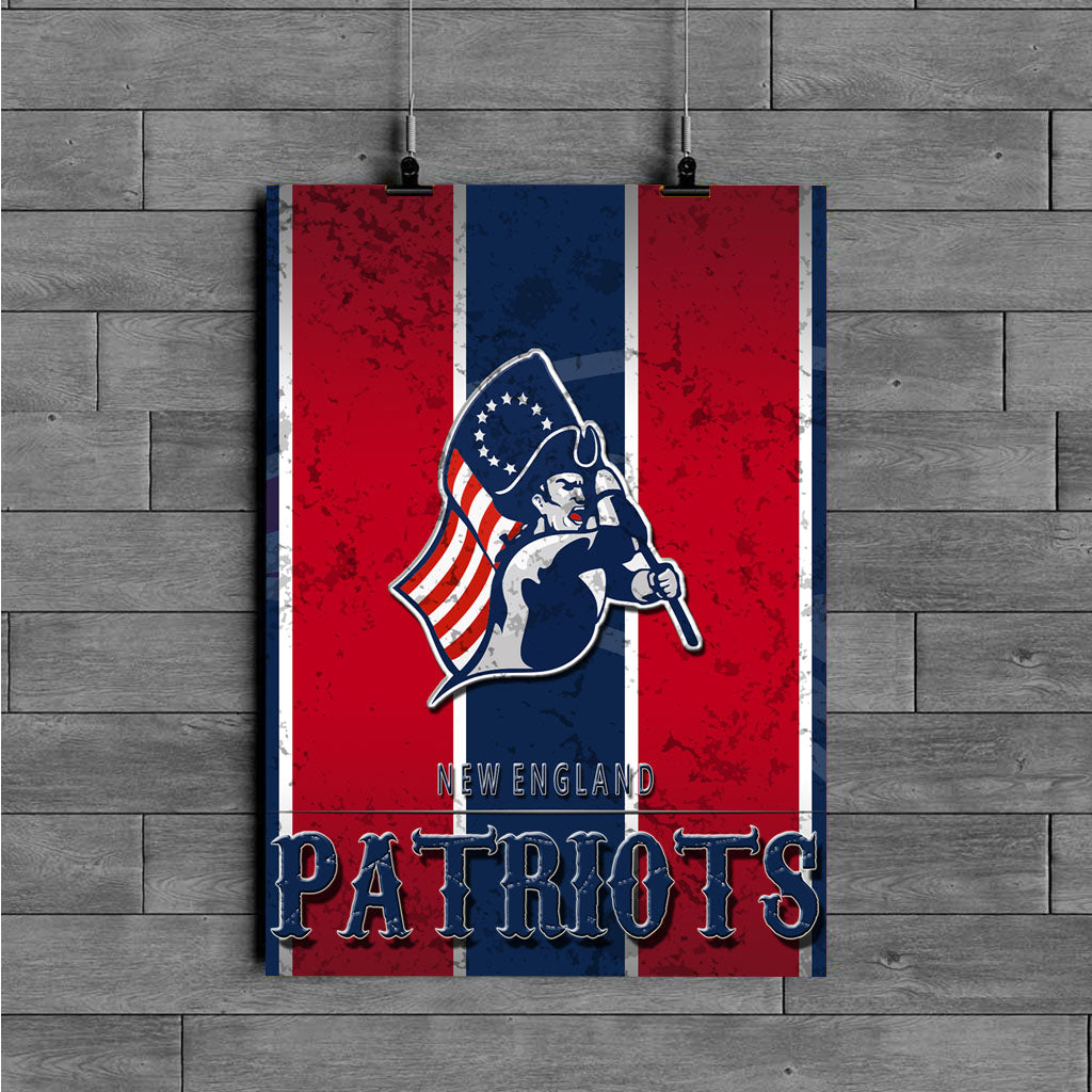 new england patriots flag poster