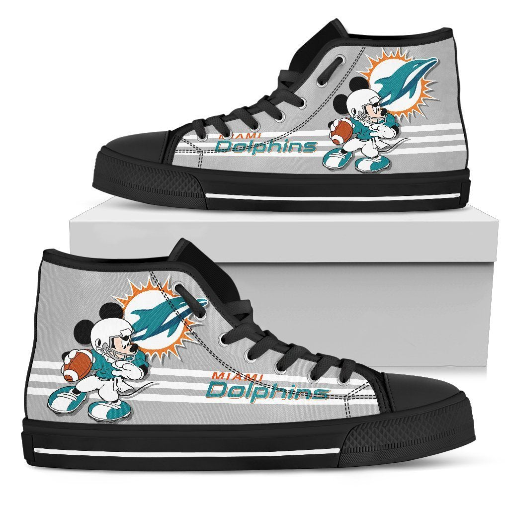 Miami Dolphins Sneakers High Top Shoes Fan Gift Pt19