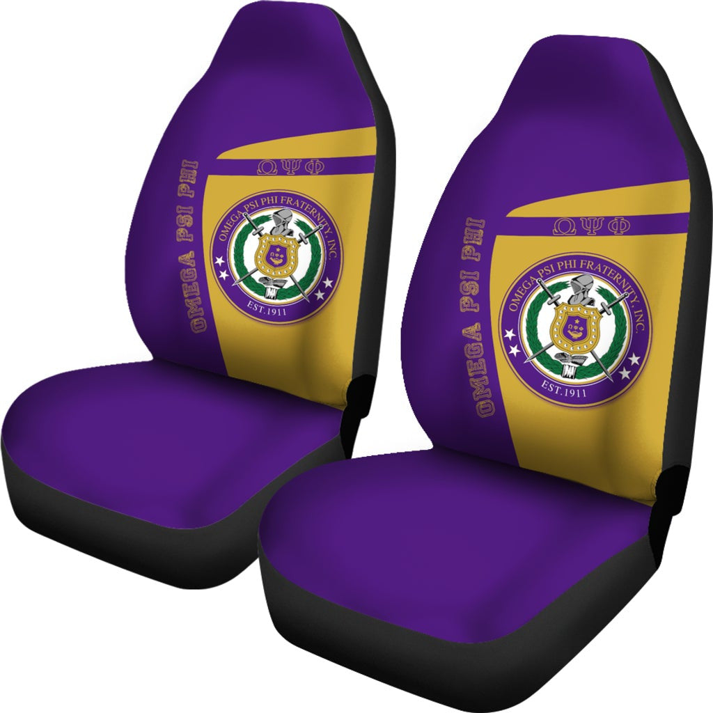 Fraternity Car Seat Cover – Omega Psi Phi Car Seat Cover Big Logo Iconic Style