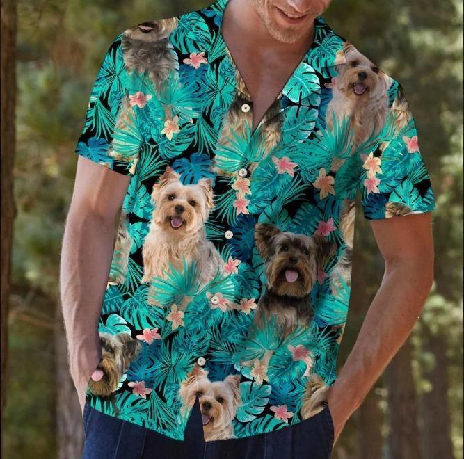 Yorkshire Terrier Tropical Hawaiian Shirt Pre12025