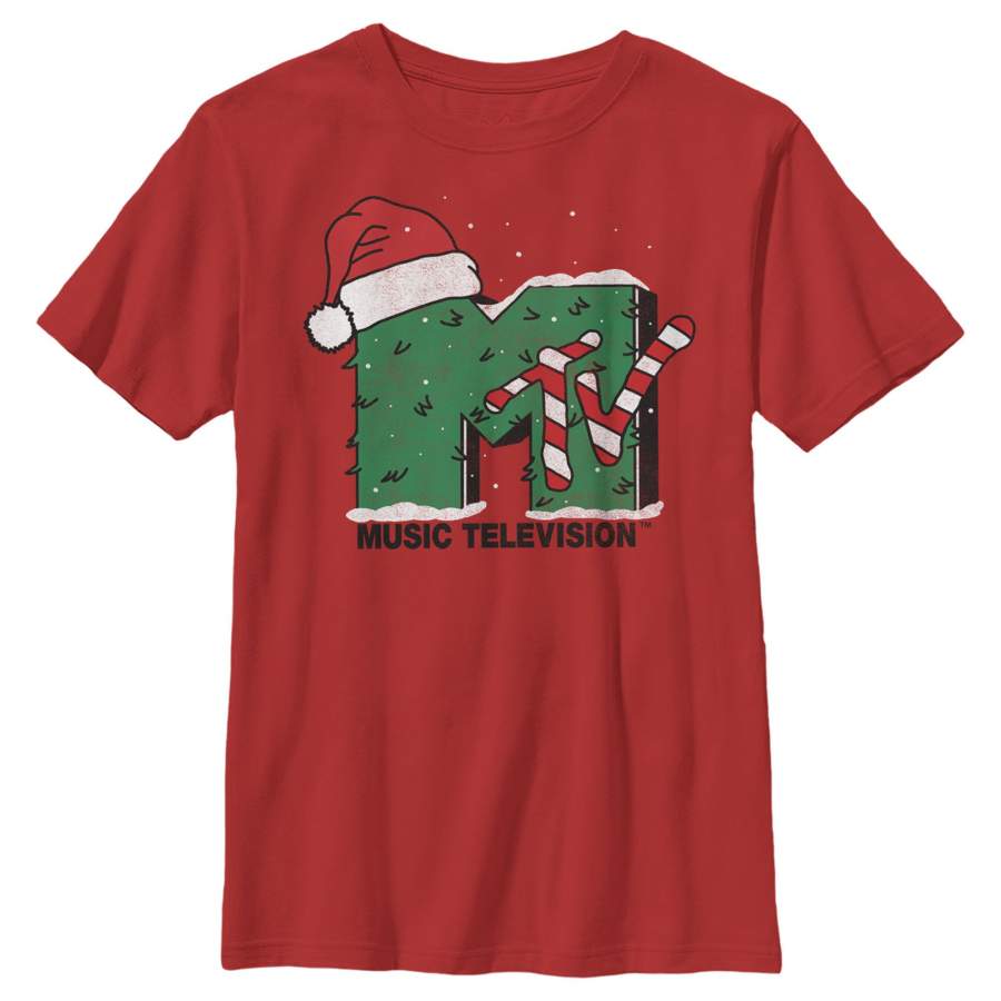 MTV Boy’s Christmas Monster Logo  T Shirt