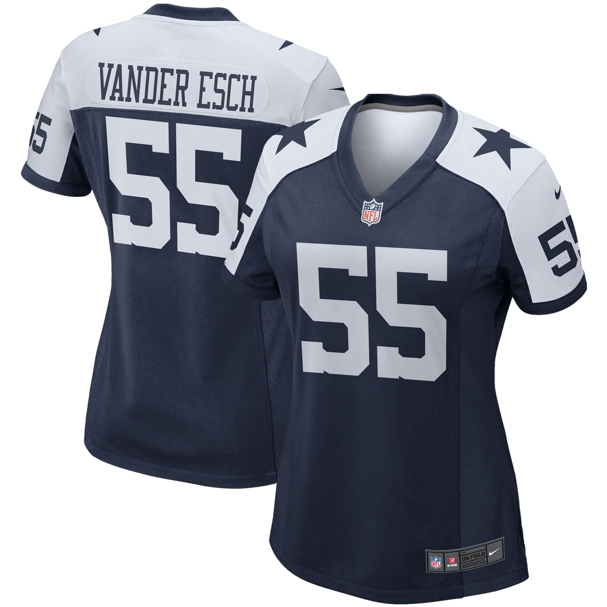 Women’s Dallas Cowboys Leighton Vander Esch Navy Alternate Game Team Jersey