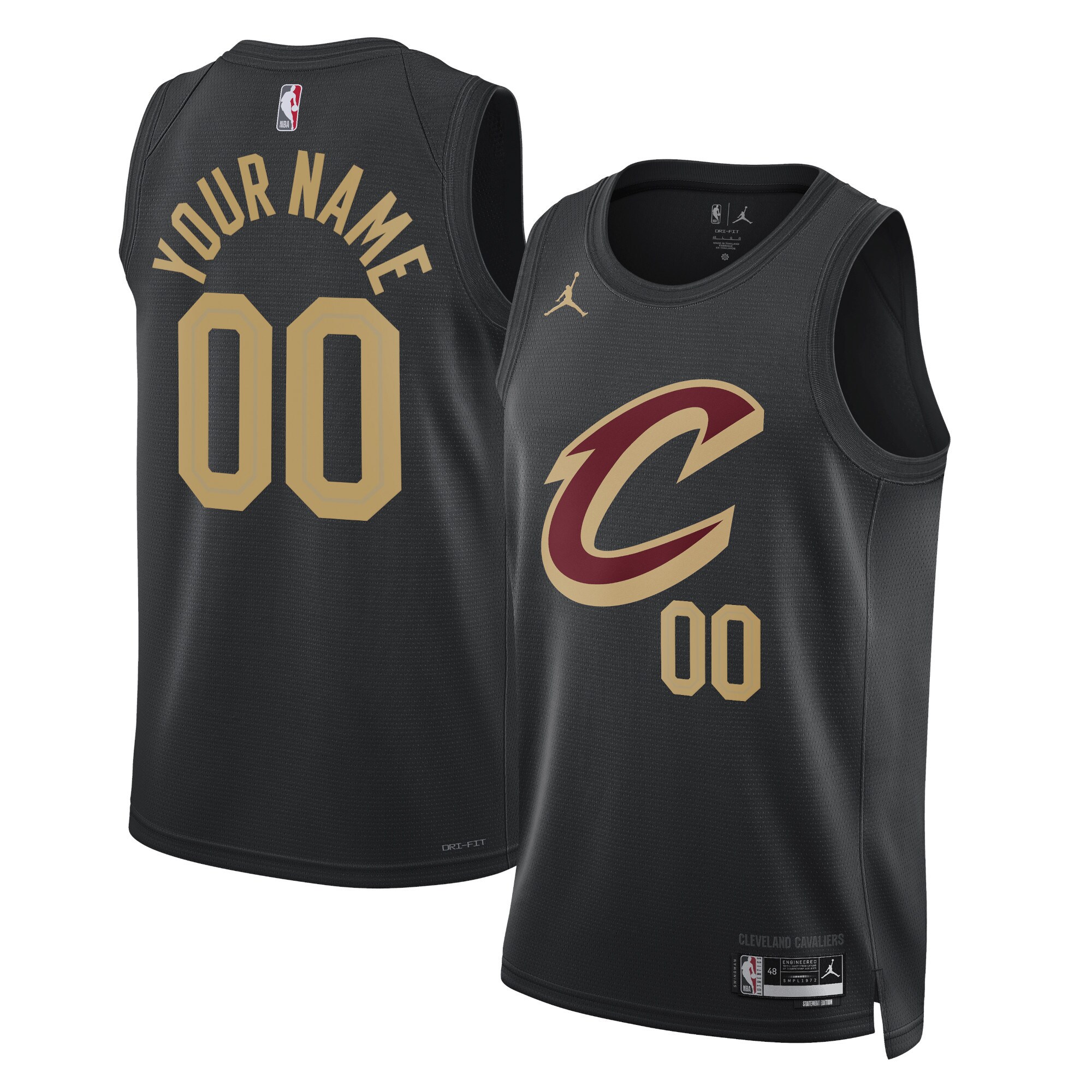 Cleveland Cavaliers Jordan Brand Unisex 2022/23 Swingman Custom Jersey – Statement Edition – Black