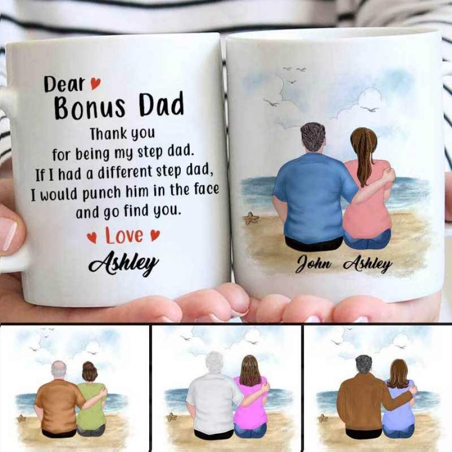 Dear Bonus Dad From Step Daughter Personalized Mug