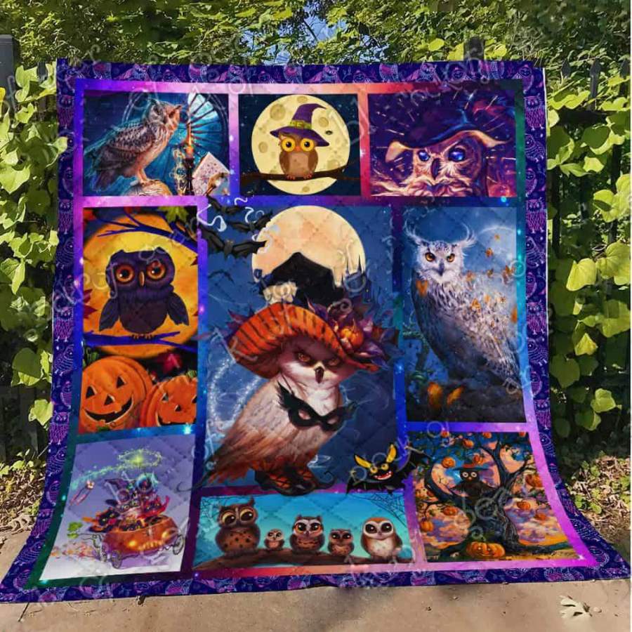 Halloween Owl Quilt Blanket