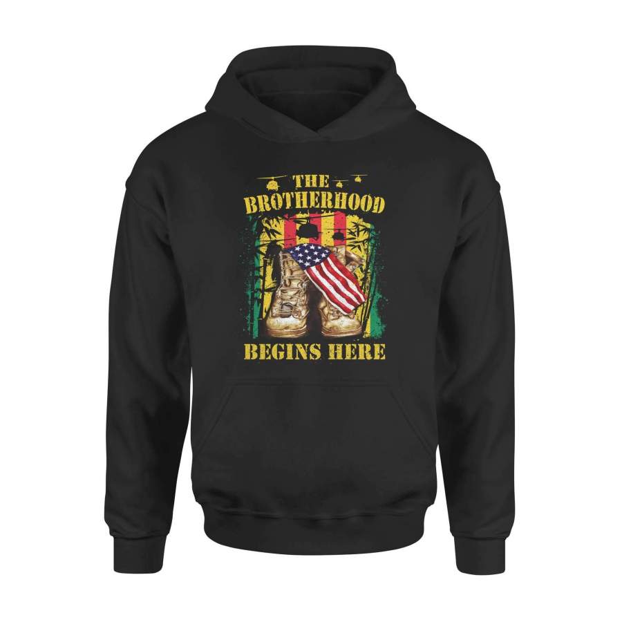 Vietnam veterans – The Brotherhood begins here – Standard Hoodie