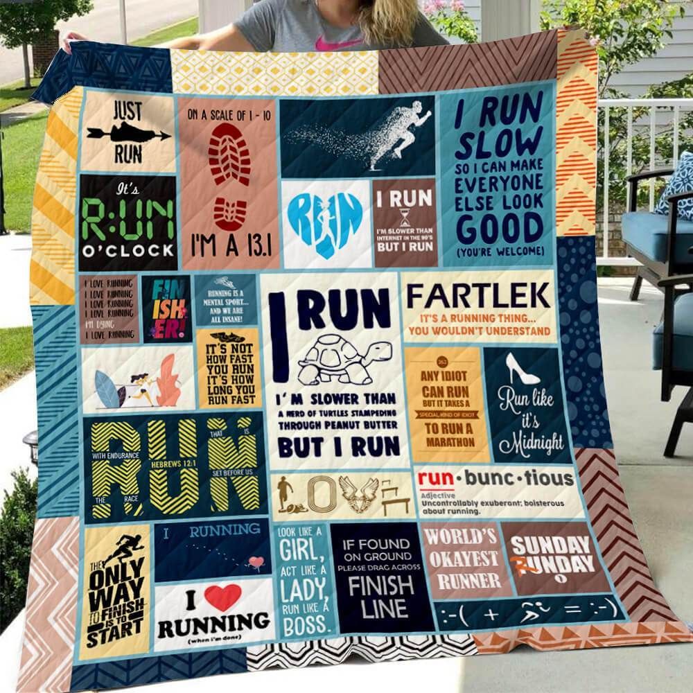 Running Art 3D Quilt Blanket HGM18