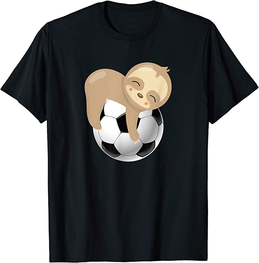 Sloth Soccer Funny Animal Gift Sloths Football T-Shirt