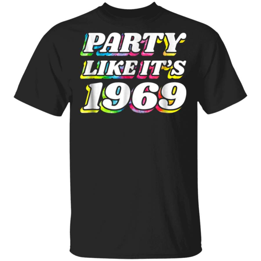 Tie Dye Party Like Its 1969 Funny Hippie Shirt Kansas City Football T-Shirt