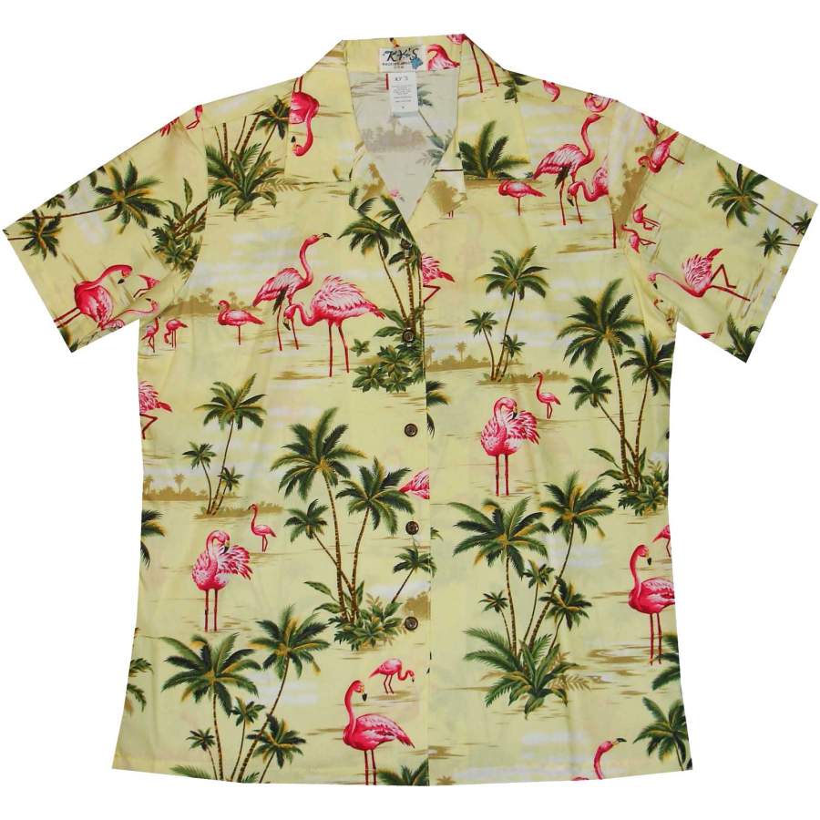 Flamingo Island Yellow Hawaii Shirt Ha29208