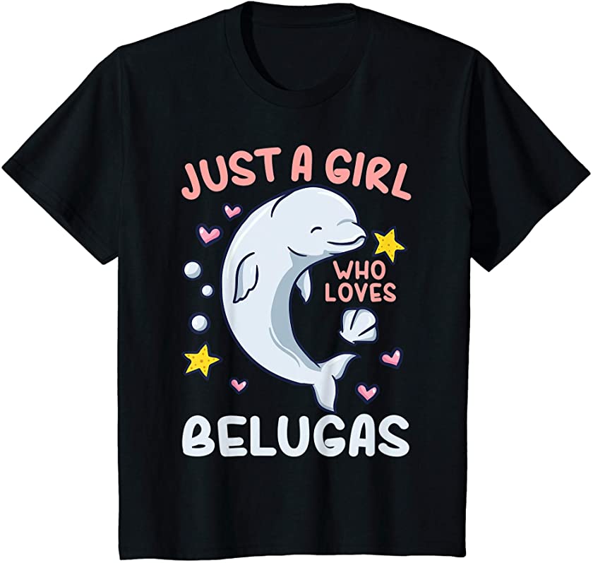 Kids Beluga Whale Just A Girl Who Loves Belugas T-Shirt