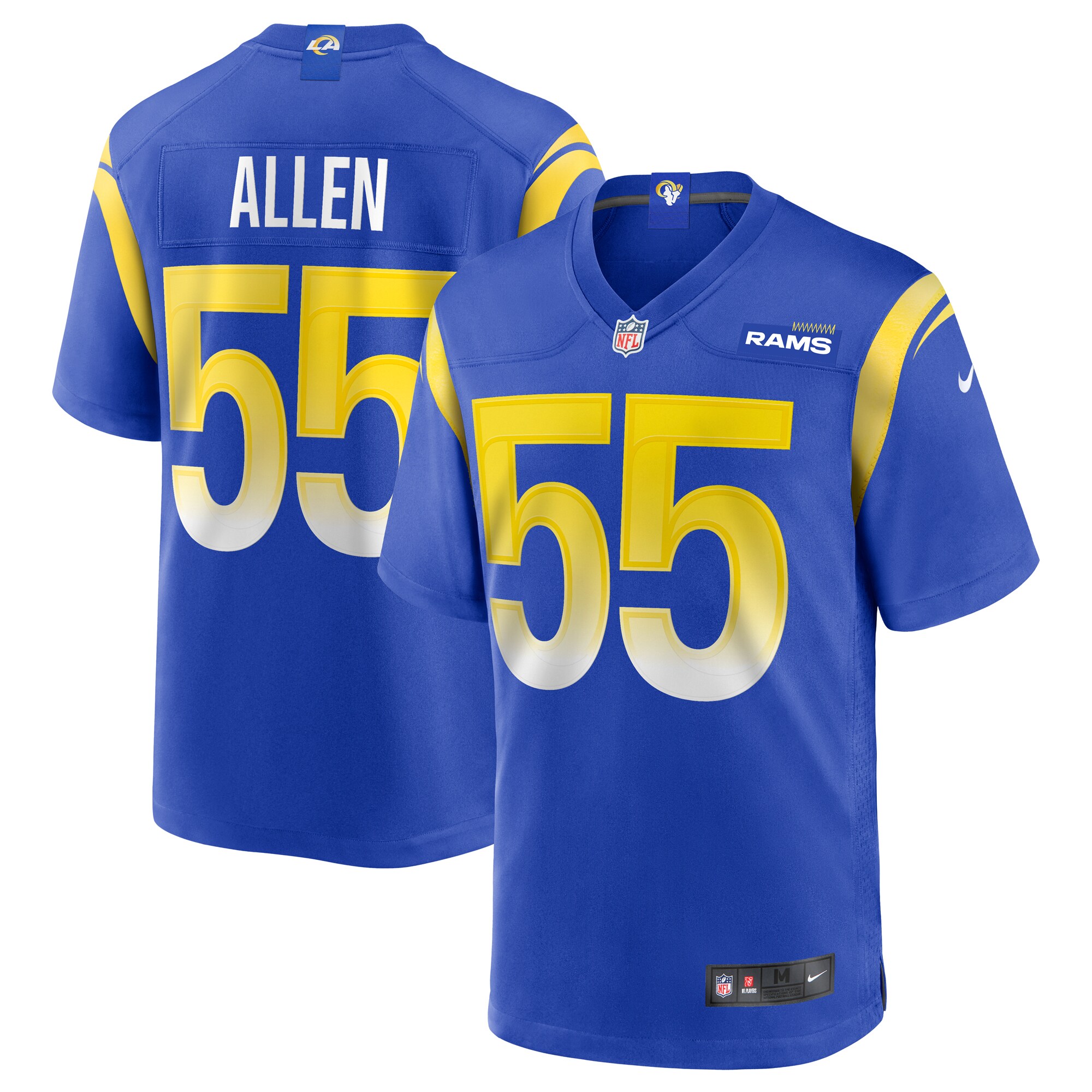 Men’s Los Angeles Rams Brian Allen Royal Game Jersey