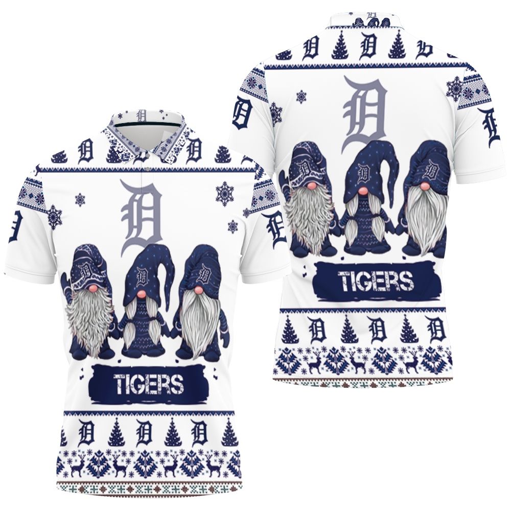 Christmas Gnomes Detroit Tigers Ugly Sweatshirt Christmas 3D Polo shirt