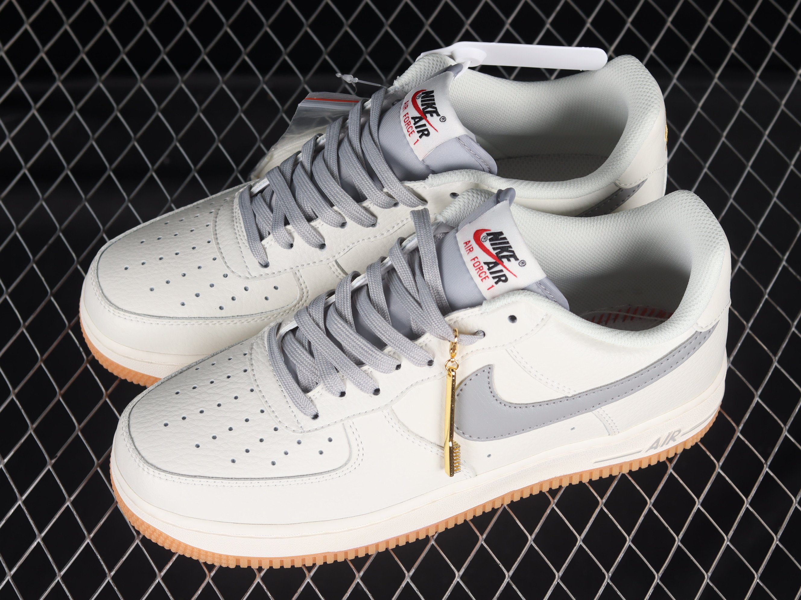 Nike Air Force 1’07 Low Cream Gray Shoes Sneakers SNK569594371