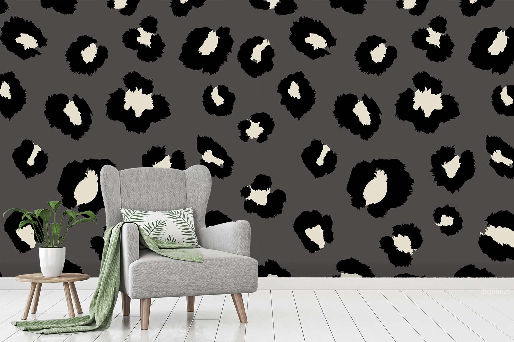 3D Black Leopard Pattern Wall Mural Wallpaper A276 Lqh