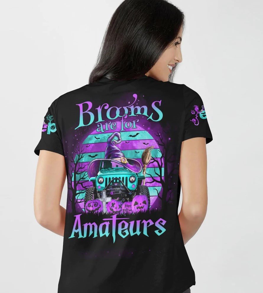 Jeep Brooms Are For Amateurs Halloween Unisex 3D T-Shirt