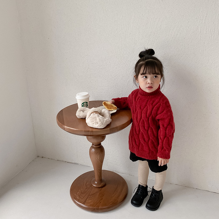 Winter cute knitted soft warm turtleneck sweaters for girls 2020 fashion twisted loose 4 colors high collar sweater alx