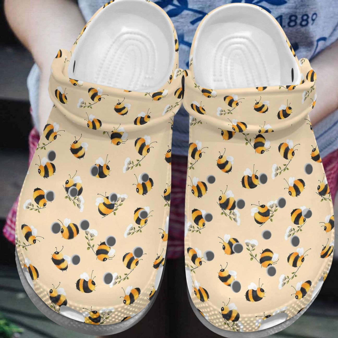 Bee Personalize Clog, Custom Name, Text, Fashion Style For Women, Men, Kid, Print 3D Busy Bees