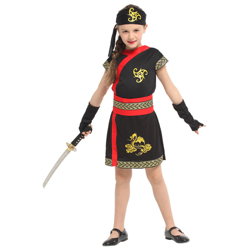 Umorden Halloween Costumes Boys Dragon Ninja Costume Girls Warrior Cosplay Carnival Party Fancy Dress Up for Kids Children alx