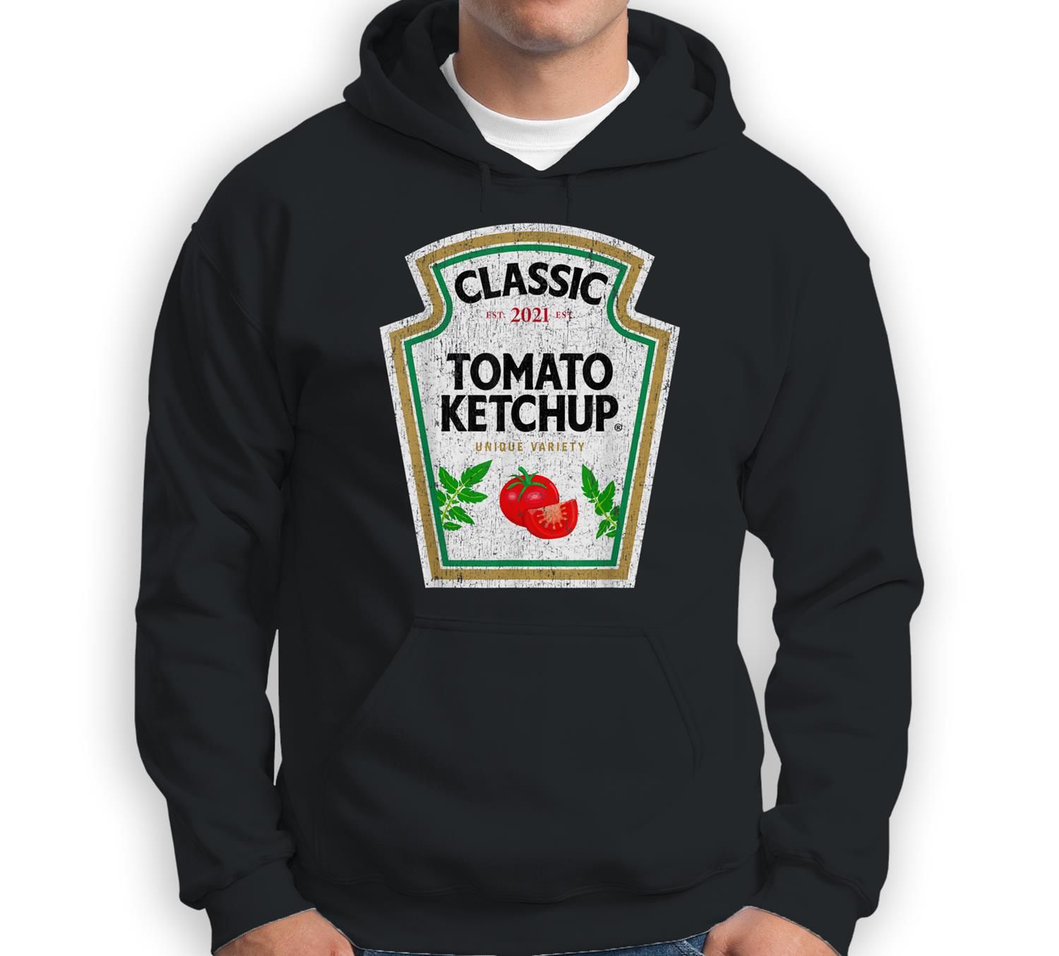 Ketchup Costume Condiments Couples Group Halloween Day Sweatshirt & Hoodie